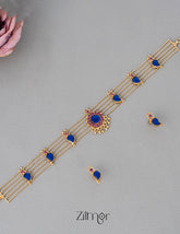 KO101645  -Gold Plated Mango choker with matching Earring 2-Zilmor